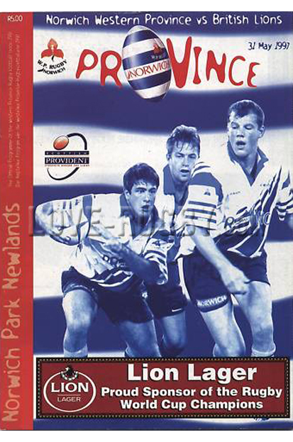 1997 Western Province v British Lions  Rugby Programme